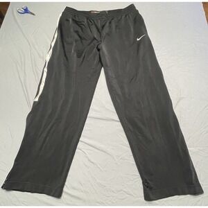 Vintage Nike Basketball Warm Up Pants Black/White Stripe Ankle Zip Men's Large